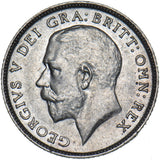 1916 Sixpence - George V British Silver Coin - Very Nice