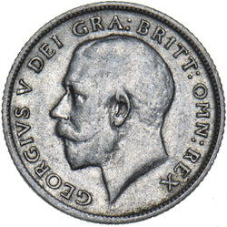 1917 Sixpence - George V British Silver Coin - Nice