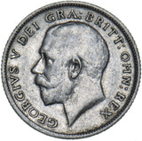 1917 Sixpence - George V British Silver Coin - Nice
