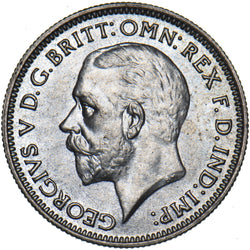 1936 Sixpence - George V British Silver Coin - Superb