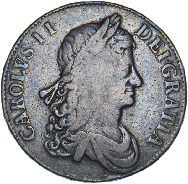 1663 Crown - Charles II British Silver Coin
