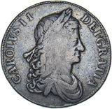 1663 Crown - Charles II British Silver Coin