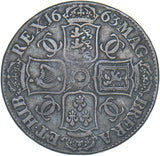 1663 Crown - Charles II British Silver Coin