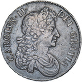 1673 Crown - Charles II British Silver Coin - Very Nice