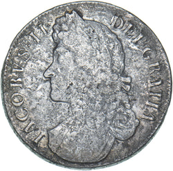 1688 Crown - James II British Silver Coin