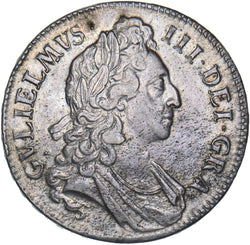 1696 Crown - William III British Silver Coin - Very Nice
