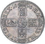 1696 Crown - William III British Silver Coin - Very Nice