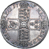 1707 Crown - Anne British Silver Coin - Nice