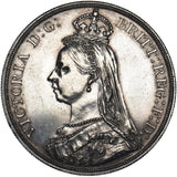 1887 Crown - Victoria British Silver Coin - Very Nice