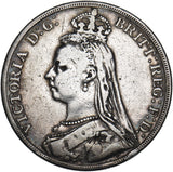 1890 Crown - Victoria British Silver Coin