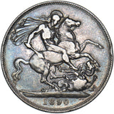 1890 Crown - Victoria British Silver Coin