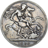 1896 LX Crown - Victoria British Silver Coin
