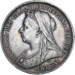 1896 LX Crown - Victoria British Silver Coin - Very Nice