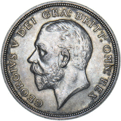1928 Wreath Crown - George V British Silver Coin - Very Nice