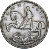 1935 Crown - George V British Silver Coin - Very Nice