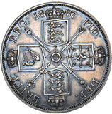1887 Double Florin (Roman 1) - Victoria British Silver Coin - Nice