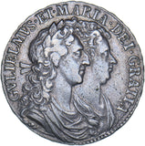 1689 Halfcrown - William & Mary British Silver Coin - Nice