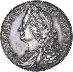 1746 Lima Halfcrown - George II British Silver Coin - Very Nice