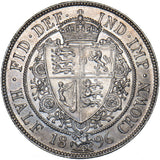 1896 Halfcrown - Victoria British Silver Coin - Superb