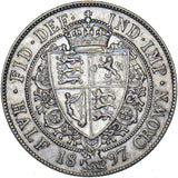 1897 Halfcrown - Victoria British Silver Coin - Nice