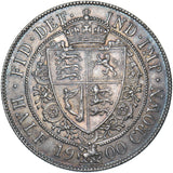 1900 Halfcrown - Victoria British Silver Coin - Very Nice