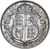 1912 Halfcrown - George V British Silver Coin - Nice