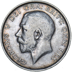 1913 Halfcrown - George V British Silver Coin - Nice