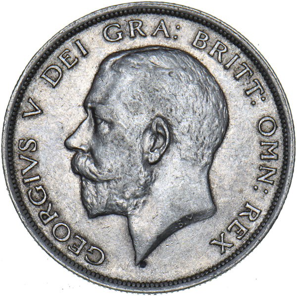 1915 Halfcrown - George V British Silver Coin - Very Nice