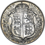 1915 Halfcrown - George V British Silver Coin - Very Nice