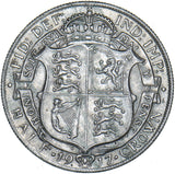 1917 Halfcrown - George V British Silver Coin - Nice
