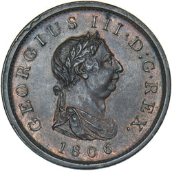 1806 Penny - George III British Copper Coin - Very Nice