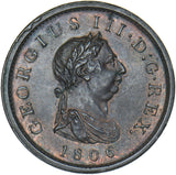 1806 Penny - George III British Copper Coin - Very Nice