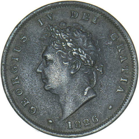 1826 Penny - George IV British Copper Coin