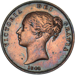 1848 Penny - Victoria British Copper Coin