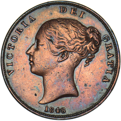 1848 Penny - Victoria British Copper Coin