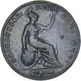1851 Penny (Far Colon) - Victoria British Copper Coin