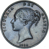 1854 Penny (OT) - Victoria British Copper Coin - Very Nice