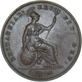 1859 Penny - Victoria British Copper Coin - Very Nice