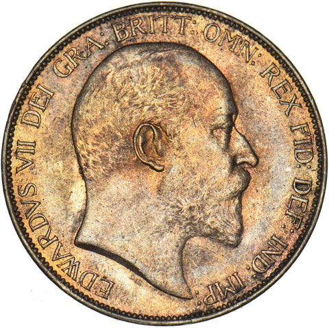 1903 Penny - Edward VII British Bronze Coin - Superb