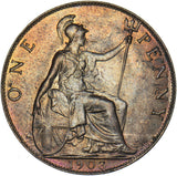 1903 Penny - Edward VII British Bronze Coin - Superb