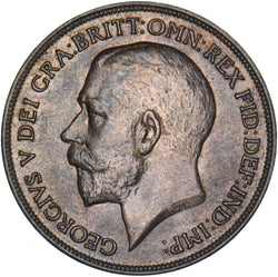 1918 Penny - George V British Bronze Coin - Very Nice