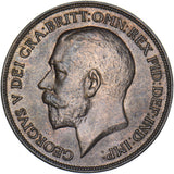 1918 Penny - George V British Bronze Coin - Very Nice