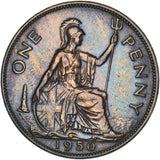 1950 Penny - George VI British Bronze Coin