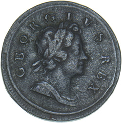 1718 Halfpenny - George I British Copper Coin - Nice