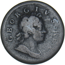 1718 Halfpenny - George I British Copper Coin