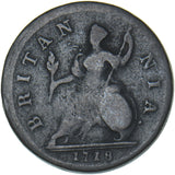 1718 Halfpenny - George I British Copper Coin
