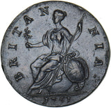 1751 Halfpenny - George II British Copper Coin - Very Nice