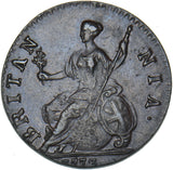 1773 Halfpenny - George III British Copper Coin - Very Nice