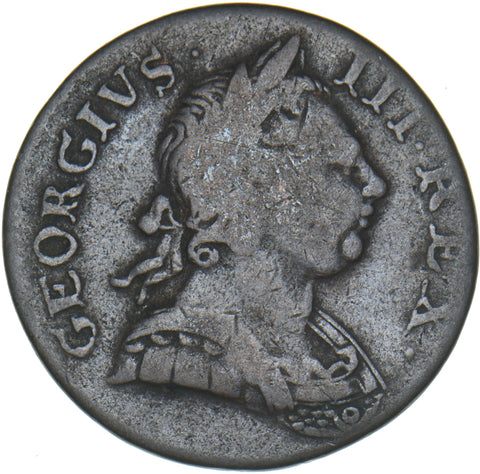 1773 Halfpenny - George III British Copper Coin