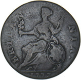 1773 Halfpenny - George III British Copper Coin